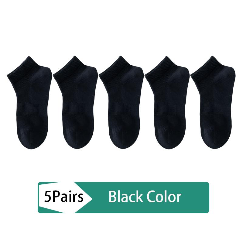 High Quality 5Pairs Women's Socks Combed Cotton Spring Summer New Solid Color Fashion Comfort Female Socks Woman Size EU34-39