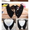 1PCS Lace Collar Flower Decoration DIY Embroidery Pearl Clothes Collar Stereoscopic Hollow Embroidery Fake Collar Wearable Colla