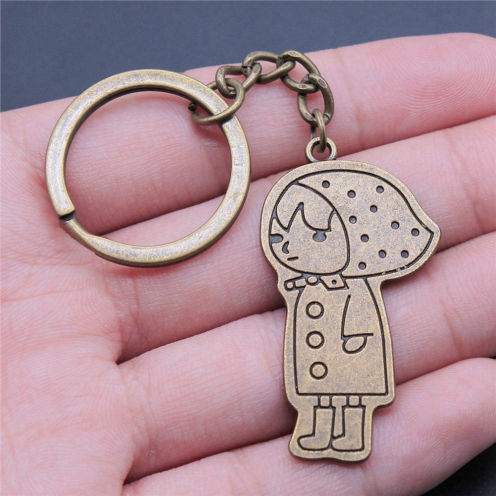 28mm Key Ring Couple Heart Love Minimalist Jewelry Components QY016