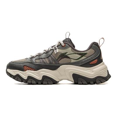 Li Ning Serie Montaña Outdoor Versátil Retro Suela Gruesa Tendencia Moda Absorción de Impactos Antideslizante Resistente al Desgaste Soporte Zapatillas Bajas de Papá AGCV375-3