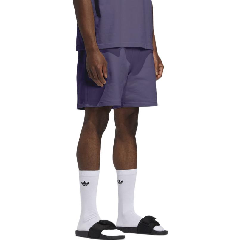 Adidas Originals Trefoil X Pharrell Williams Co-Branded Solid Elastic Straight Cotton Shorts Unisex Bottoms Purple GH4403
