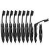 10Pcs Compact Folding Bamboo Charcoal Toothbrush Disposable Portable Toothbrush  Hiking