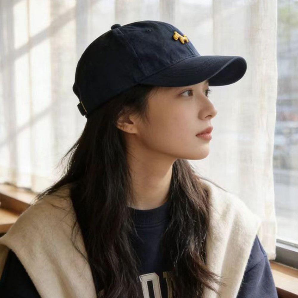Embroidered Peaked Cap Large Head Circumference Sun Hat Korean Style Baseball Cap  Men Women