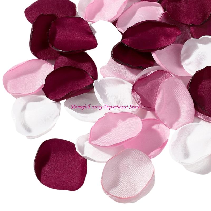 200Pcs Simulated Silk Fabric Rose Petal for Art Craft Wedding Decoration