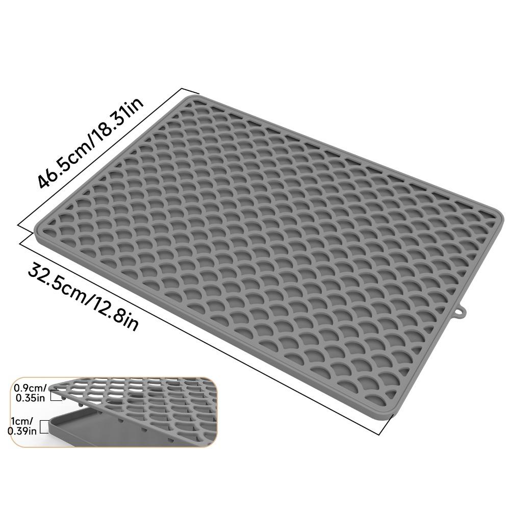 

Нескользящий коврик для кошачьего туалета, двухслойный коврик для питомца, мягкий коврик для улавливания наполнителя, кошачьи принадлежности серый