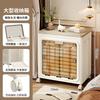 Modern Large Storage Box Foldable Cabinet with Wheels Seasonal Clothes & Quilt Organizer Flip-Lid Lock Design Durable PP Bin