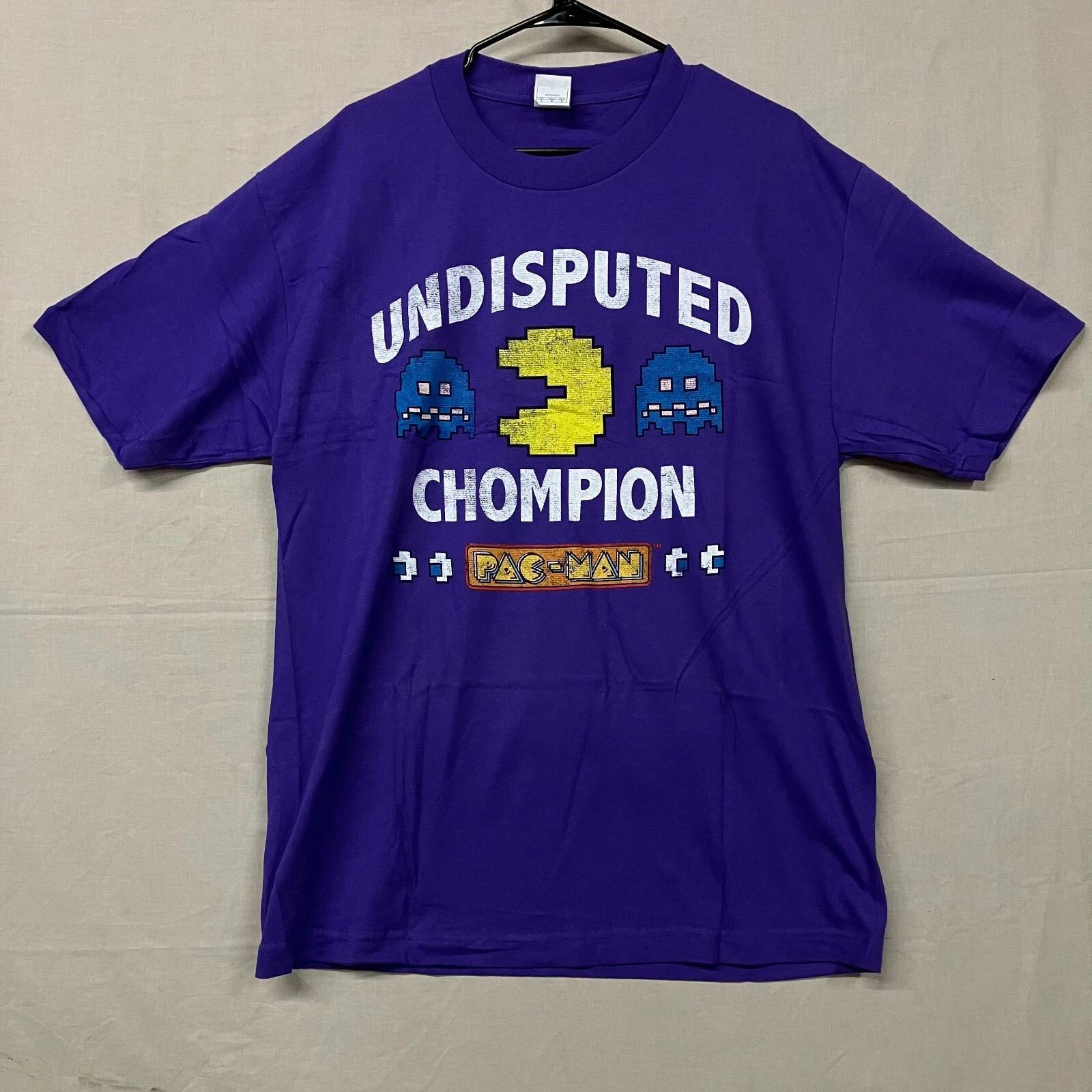 

Undisputed Chompion Pac-Man T-Shirt L Men Pacman Retro Ghosts Graphic Funny S
