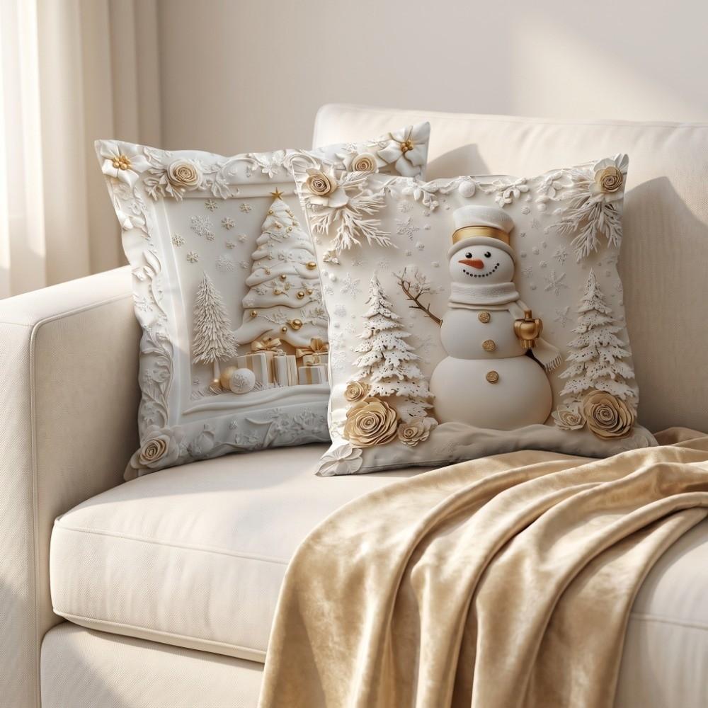 Christmas Tree Christmas Pillow Cover Soft Santa Pillow Cover Party Decoration