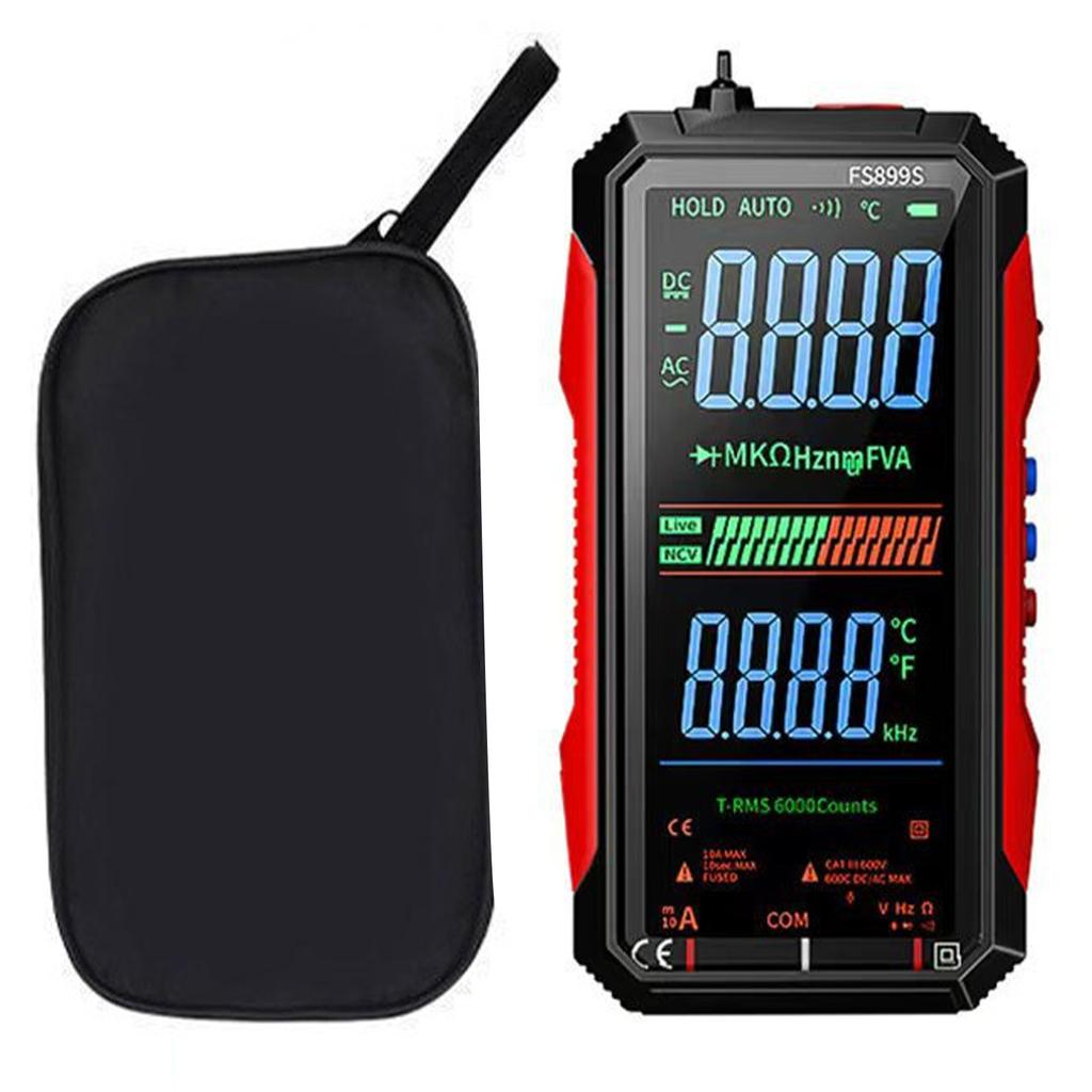 FS899S Digital Multimeter with Backlight LCD Display AC/DC Capacitance Meter Measures Voltage Current Resistance Temp Frequency