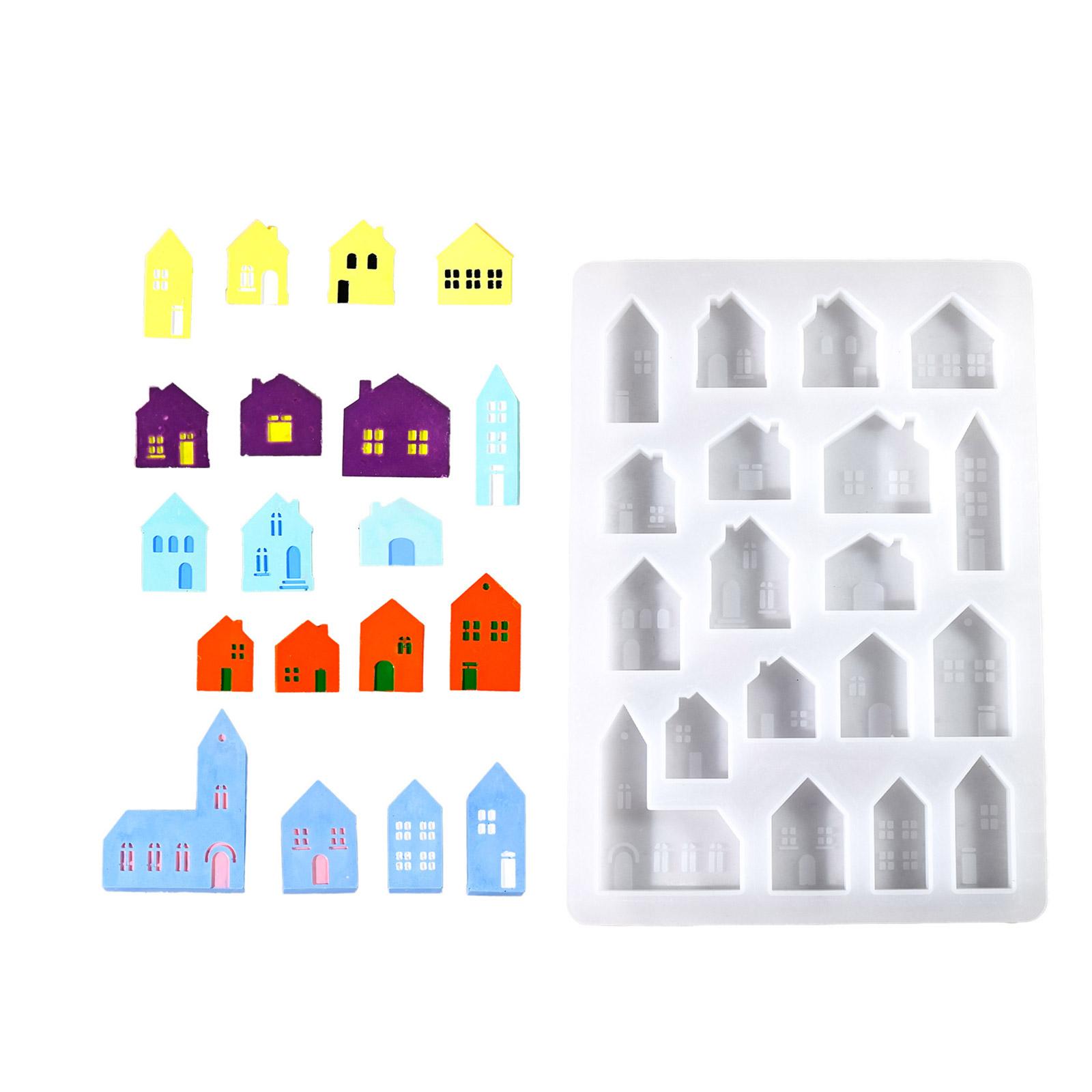 

Flexible Silicone European House Mold Artisanal Silicone Mold with European House Detail for Making Keyring Decoration 1