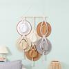Nordic Boho Cotton Rope Hanging Hat Organizer Display Rack Cap Holder Scarf Hanger Macrame Home Wall Decor