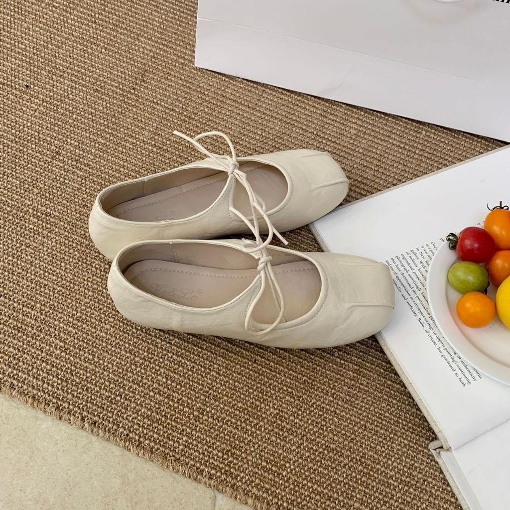 2025 new round head with bow, light mouth soft sole, light mouth versatile OL single shoes