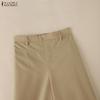 ZANZEA Women Casual Solid Color Loose Wide Leg Pants