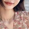 Minimalist Clavicle Chain Necklace with Korean Pearl Chopstick Design - Influencer-Approved Niche Style for Women