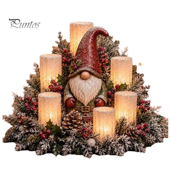 Atmospheric Lighting for Home Christmas Lighted Centerpiece, Ornament with Warm Glow, USB Red Seasonal Powered Plastic Crafts Holiday Tabletop