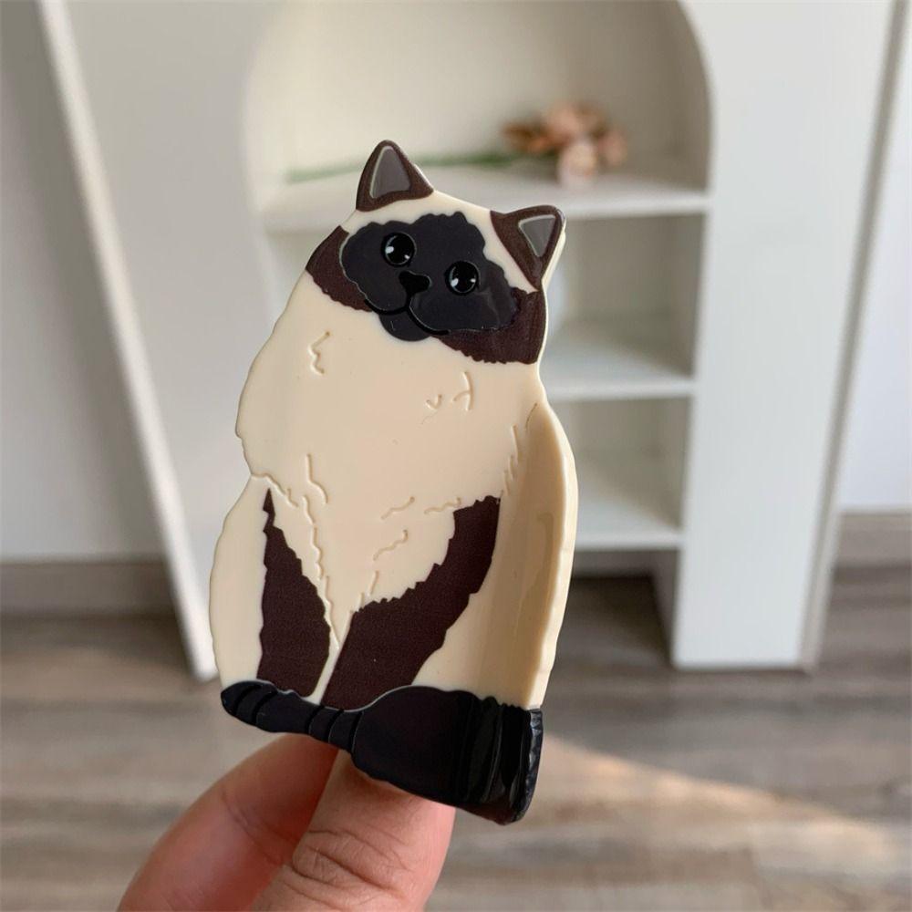 Korean Style Cat Hair Claw Clip Cartoon Acetate Hair Clips Gifts Shark Clip  For Women