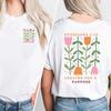 Boho Flower Christian T Shirt Unisex Bible Verse Tshirt Created For A Purpose Jesus Apparel Floral Tshirt Graphic Tee Christian