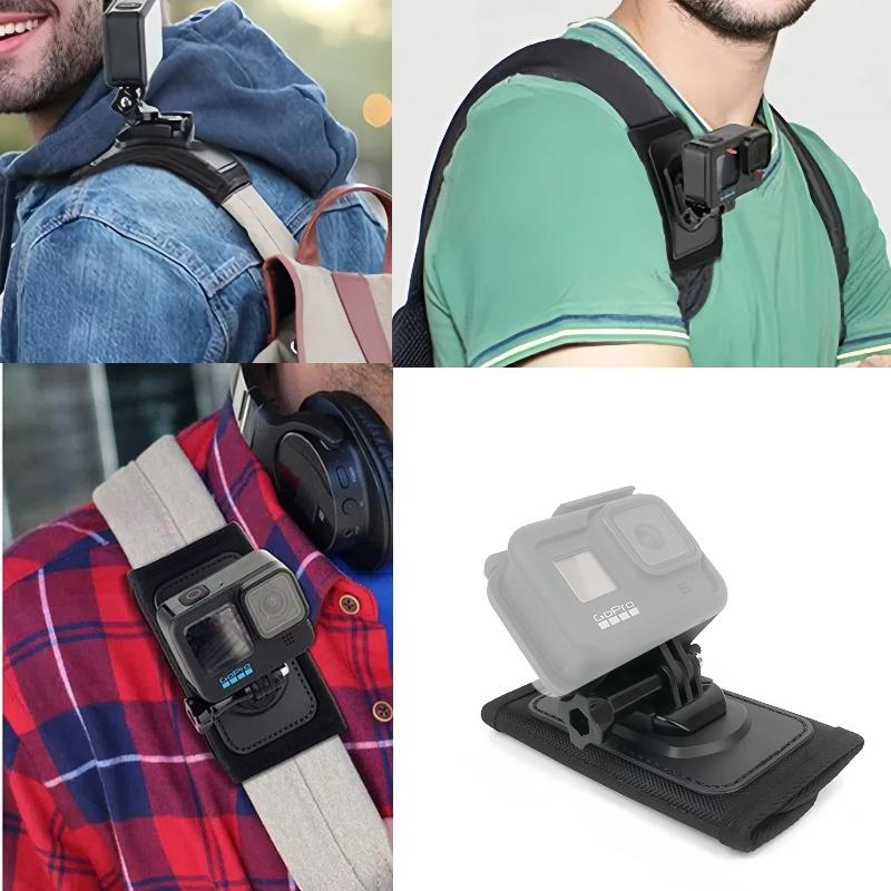 Terebento Shoulder Strap 360° Rotate Buckle Quick Release Mount for GoPro Hero13/12/11/10/9 Dji Action 2 Action Camera Accessory