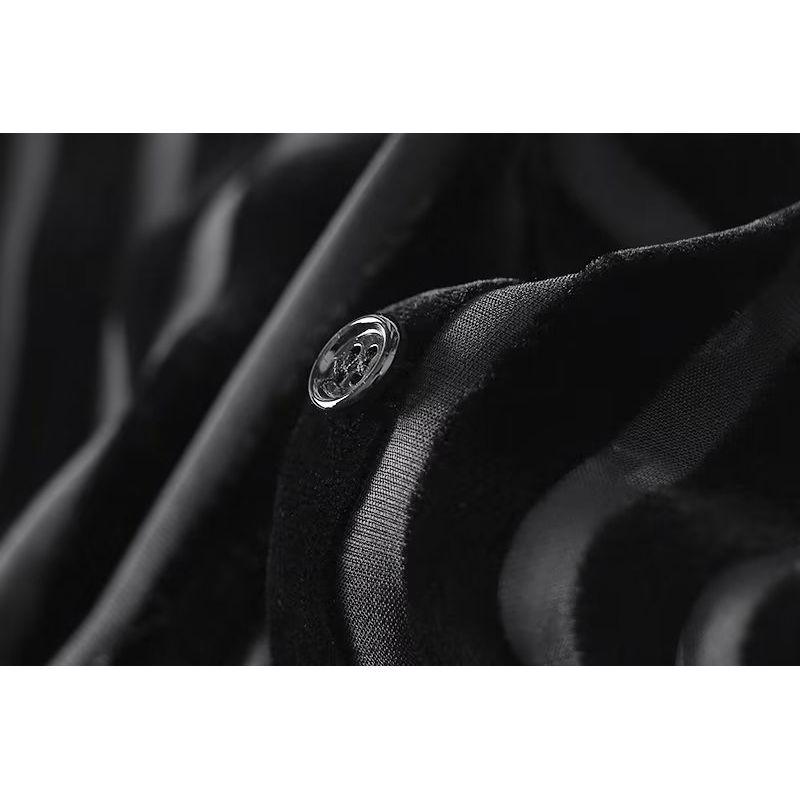 Zar Autumn New Women's Clothing French Style All-Matching Casual Silk Blended Velvet Shirt 9390109 800