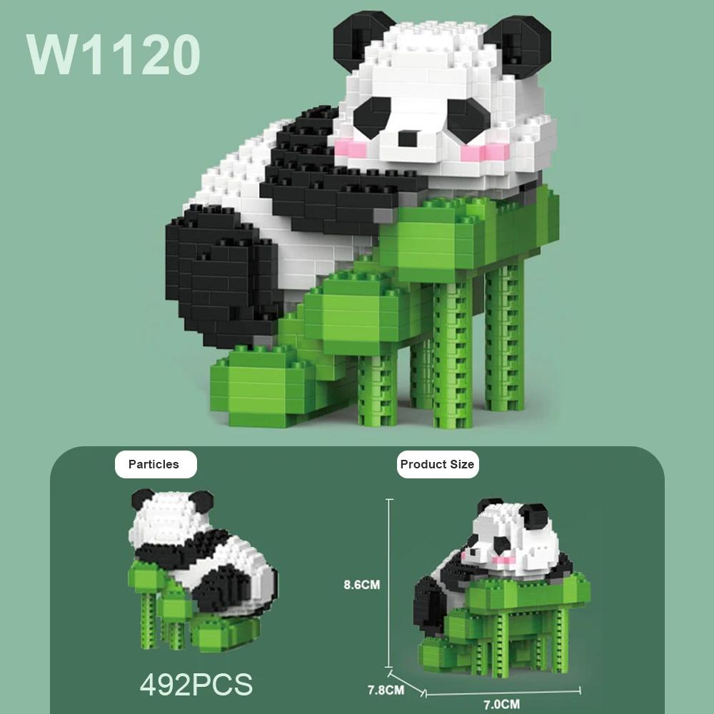 Roztomilá čínská panda stavebnice sady DIY vzdělávací montážní hračky kostky mini zvířátka model MOC děti vánoční dárek k narozeninám