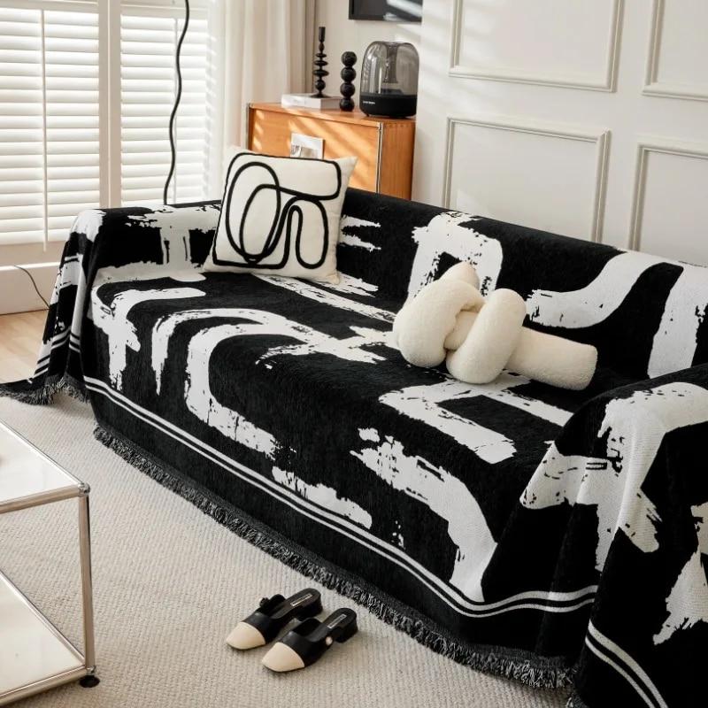 Sofa Cover Blanket for All Seasons All-inclusive Sofa Towel Chenille Cover Living Room Anti-cat Scratch Sofa Cover