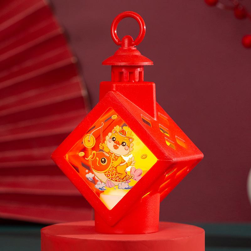 

Фонарь с иероглифом Фу, портативный, светящийся, дракон, год, весенний фестиваль, украшение, китайский узел, юаньсяо