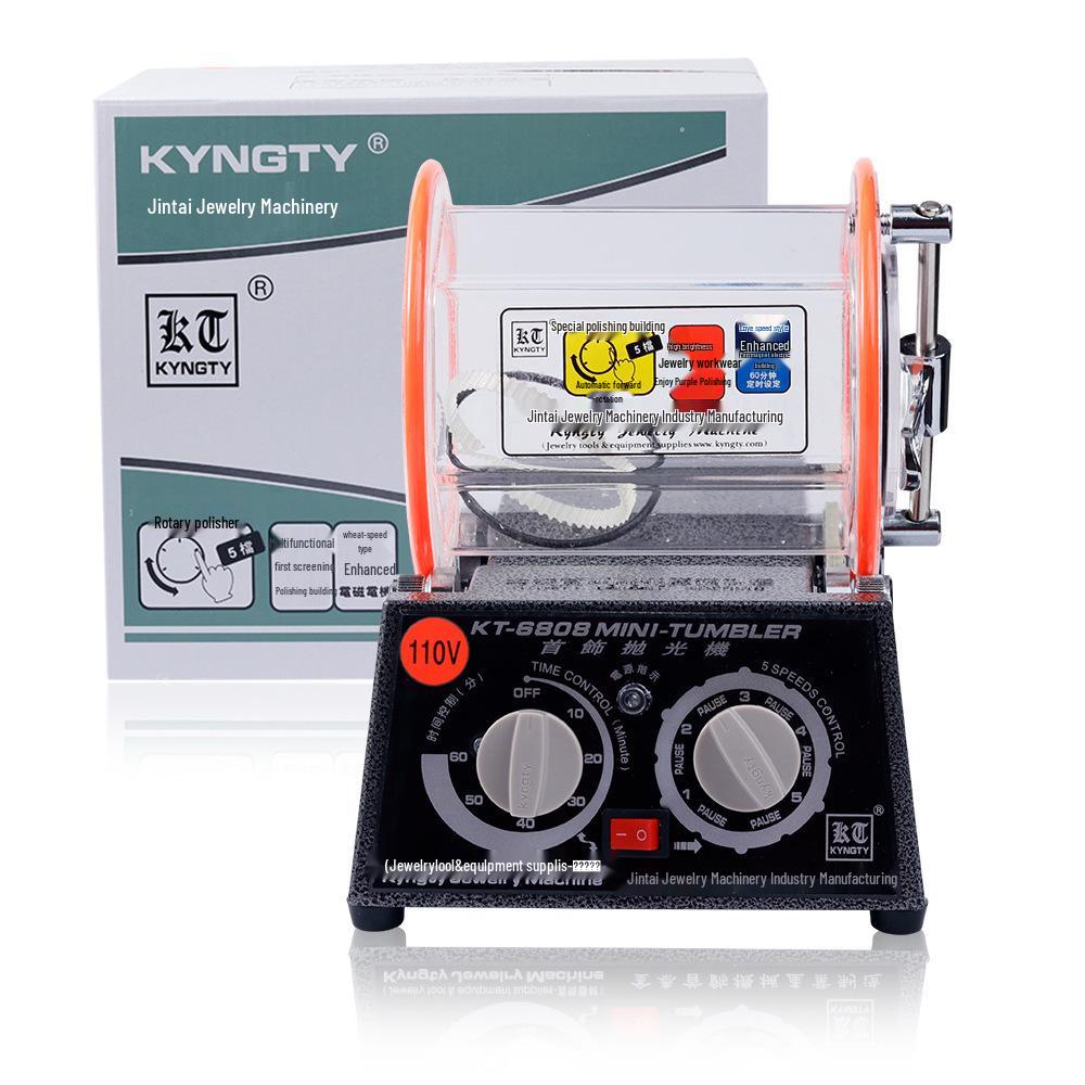 KT-6808 Rotary Tumbler: Jewelry Cleaning and Polishing Machine for Gold and Silver