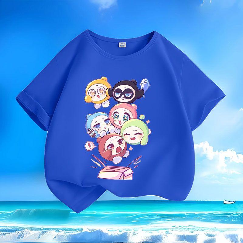 Children's Fashionable and Cute T-shirts, Loose Tops for Boys and Girls in Summer