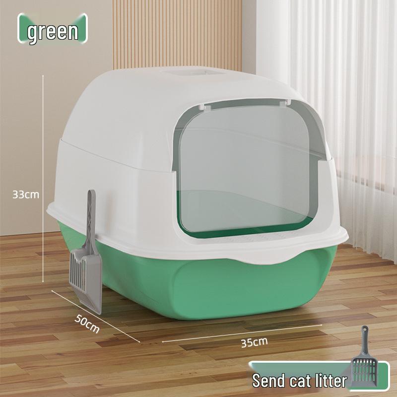 Extra-Large Enclosed Cat Litter Box: Odor & Splash-Proof, Dual-Use Design