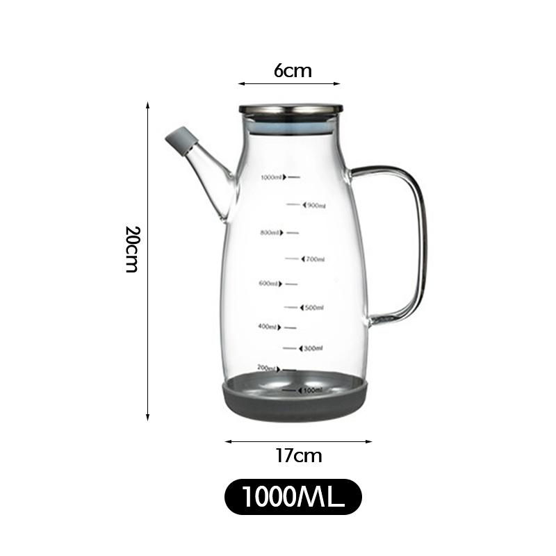 

600/800/1000 мл Герметичная бутылка-дозатор для оливкового масла с носиком без капель, Точный налив для кухни, салата, готовки, хранения