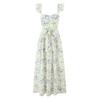 World FARCENT French style Fresh Floral Sweet Bowknot Decoration Waist Hugging Split Beautiful Atmosphere Dress
