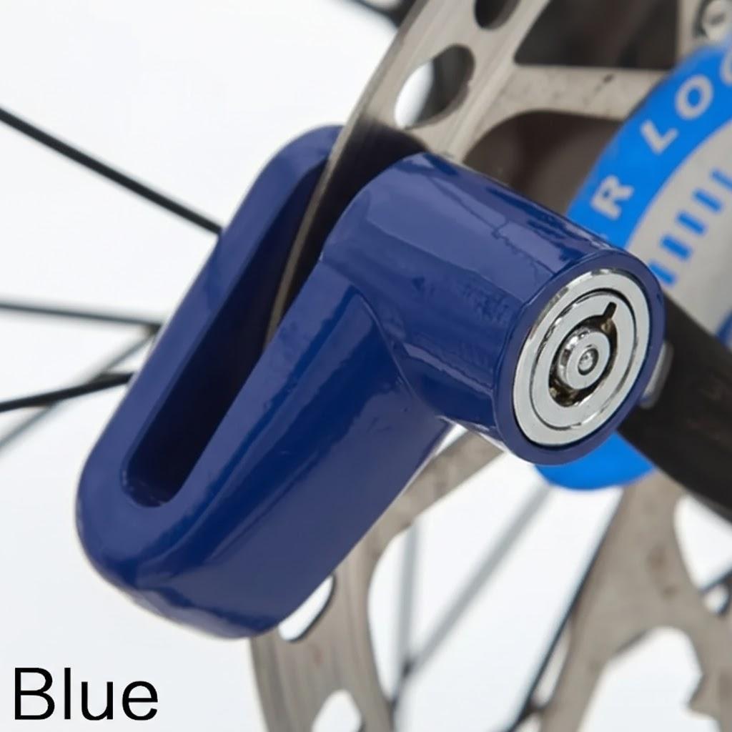 

Motorcycle Wheel Lock Bike Anti Theft Disc Brake Lock with Keys Safety Padlock for Mountain Road синій