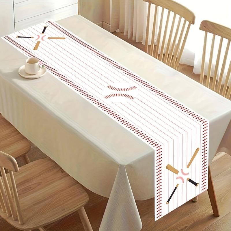 Golf Club & Ball Pattern Table Runner, Sports - style Dining Table Decor for Home, Party Women's clothing