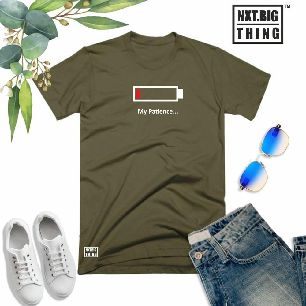 My Patience T Shirt Low Battery Rude Offensive Funny Joke Christmas Gift Unisex Top S