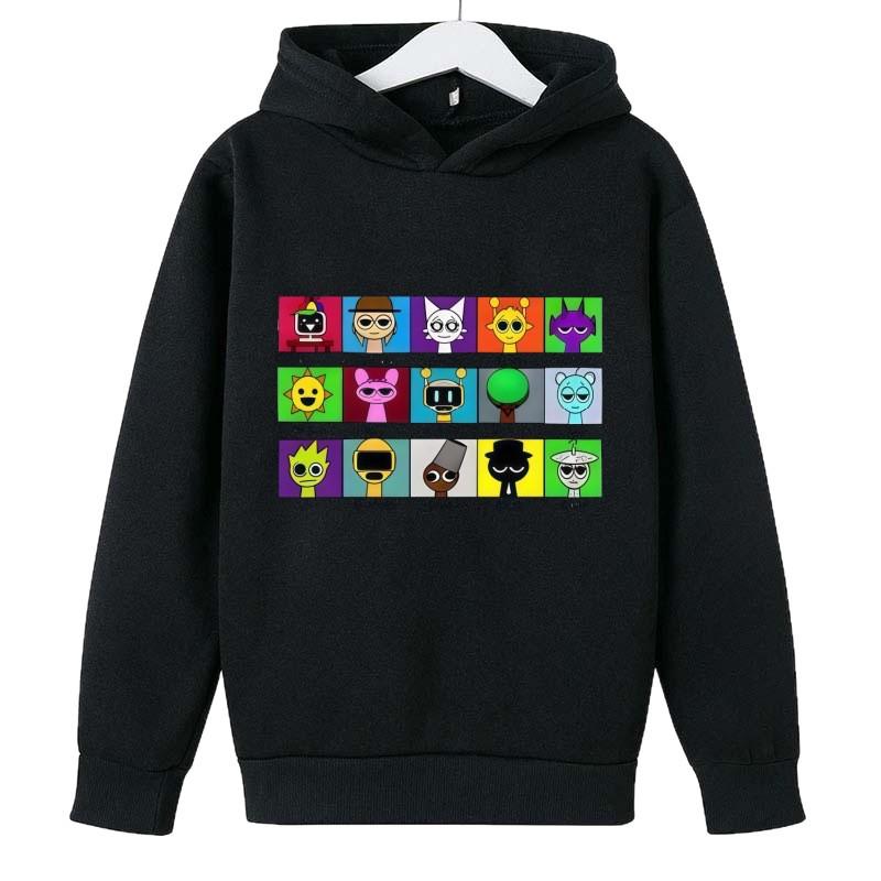 Cartoon Ritmebox Karakter Hoodie voor Kinderen - Lente/Herfst Collectie