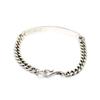 [World Accessories Carmelo] Chain Bracelet Plate Sterling Silver 925 Women's Good Vibrations