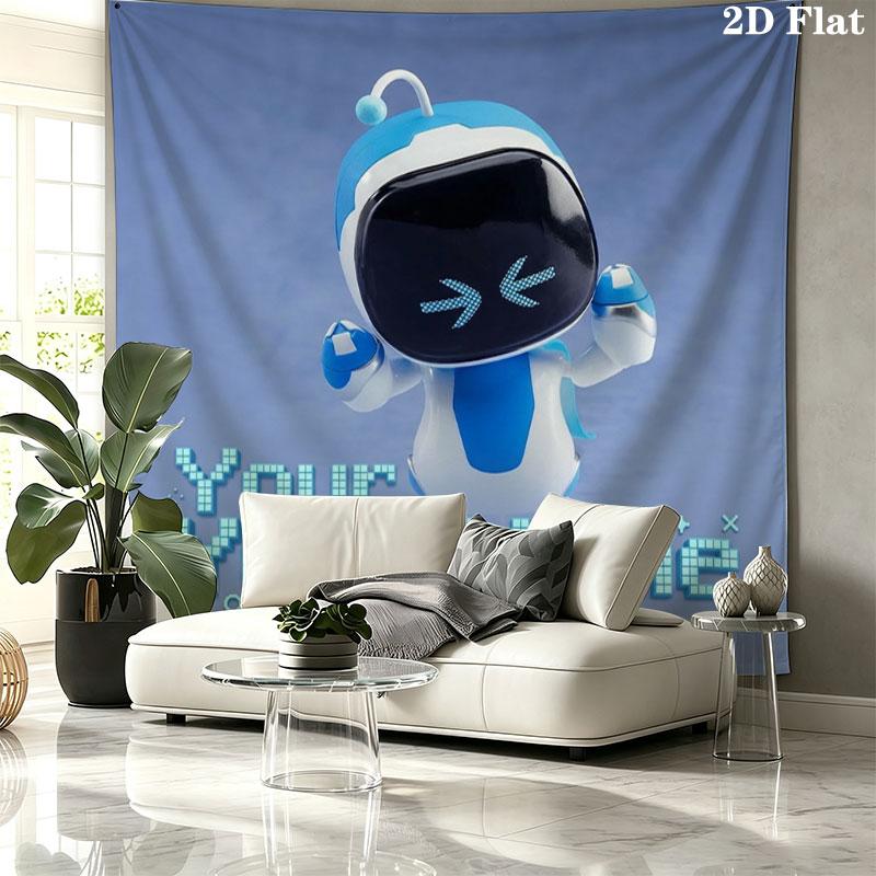 ASTRO BOT Custom Name Wall Tapestry Aesthetic Wall Hanging Printed Fabric Blanket Decorative Tapestries for Bedroom Living Room Home Decor