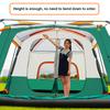 Tragbares Campingzelt Outdoor 3-4 Personen Zelt mit Überzelt und zwei Räumen, Atmungsaktives großes Zelt Set