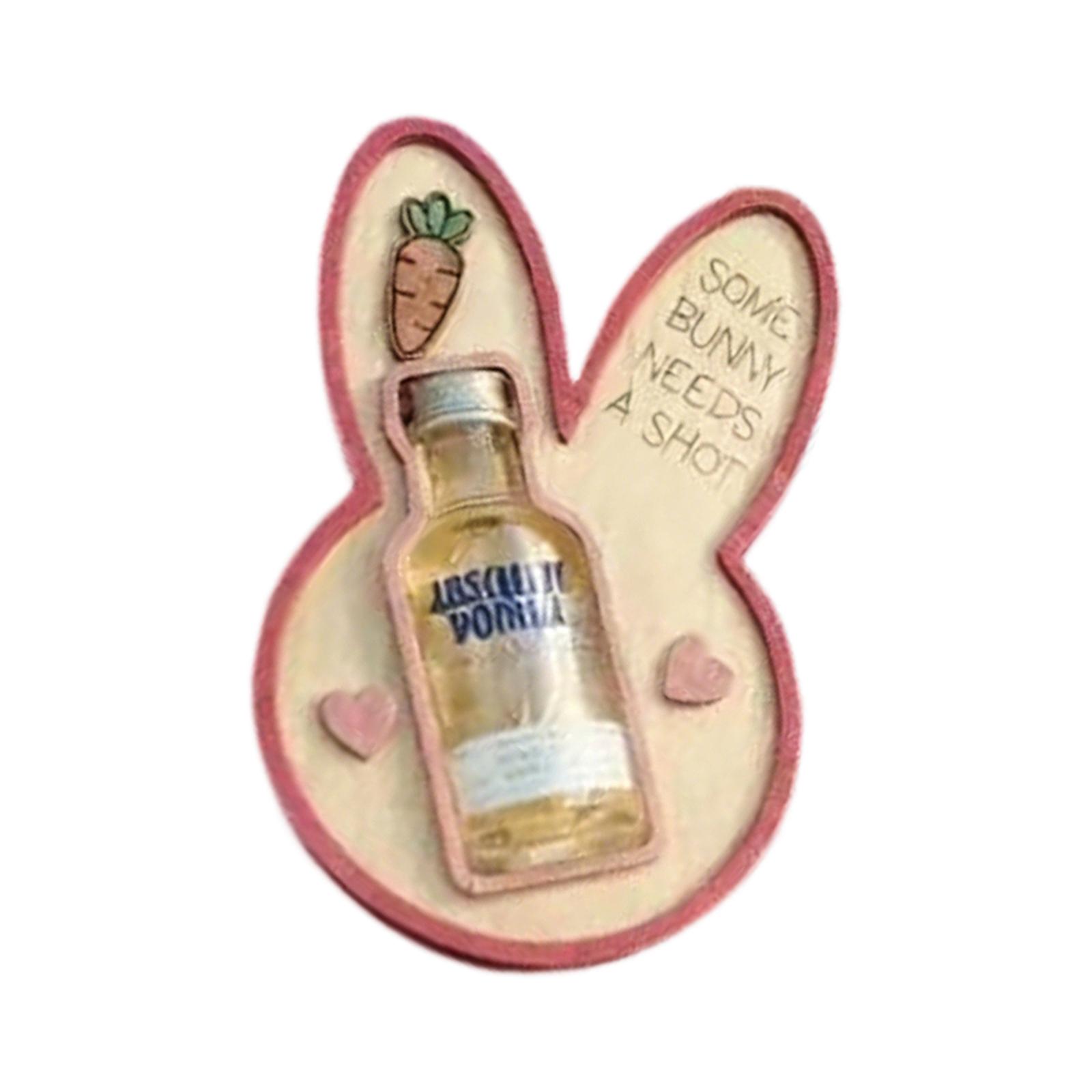 

Easter Bunny Wine Bottle Holder One Size рожевий