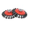 8pcs Carbon Steel Wire Wheel Brush Set 5 8  11 Arbor Wire Wheel Rust Removal Grinding Brush for Angle Grinder Deburring