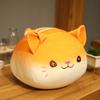 Cute Round Ball Shape Fat Lazy Cat Plush Toy Stuffed Cartoon Aniamls Likelike Bread Toast Cat Husky Shiba Inu Dog Throw Pillow