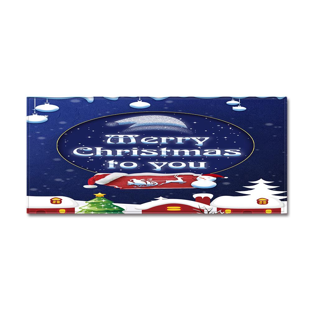 Christmas Household Bathroom Absorbent Non-Slip Mat Living Room Kitchen Sand Carpet Doormat Long Floor Mat
