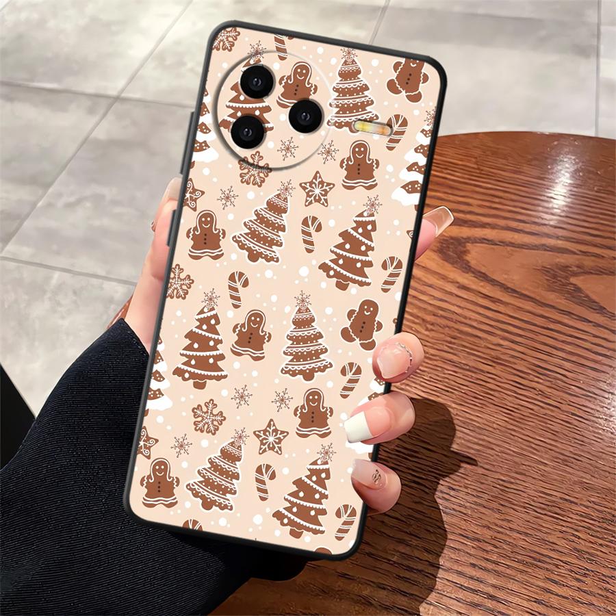 Cartoon Christmas Tree Black Soft Phone Cover Case for Xiaomi Redmi A4 10 13C A3 9 K40 K80 Pro A1 A2 Plus 12C 14C A5