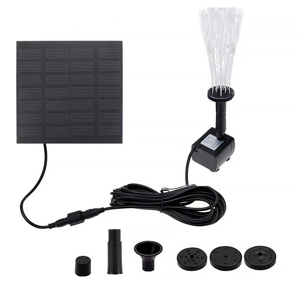Solar Aquarium Wave Maker Easy Installation with 6 Nozzles Water Pump Filter Multifunctional Decorative Props for Outdoor Garden