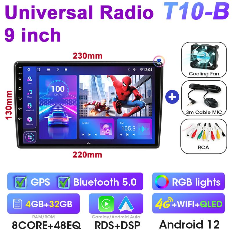 Universal 7 9 Inch Car Radio 2 Din Android 12 Wireless CarPlay Auto Intelligent Systems Smart Autoradio For Nissan Toyota Kia