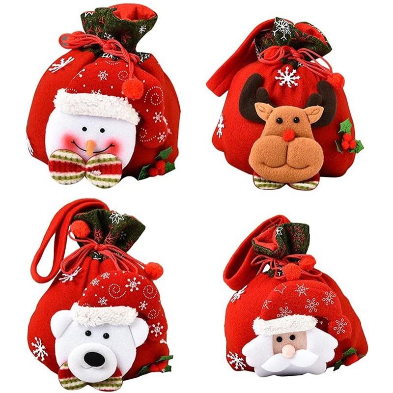 Christmas Idea Apple Bag Santa Claus Children's Gift Bag Candy Product Bag Bundle