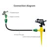 10PCS 3/4inch Male Thread Lawn Sprinkler Spike Base GardenLawn Sprinklers Spike  Wall Greening