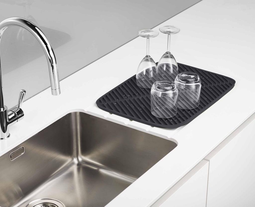 [Authentic] Joseph Joseph Flume Large Dish Draining Mat, Gray, 85089