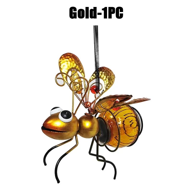 

Portable Colorful LED Solar Bee Butterfly Dragonfly Fairly Lantern for Outdoor Hanging Clip Garden Party Holiday Landscape Decor
