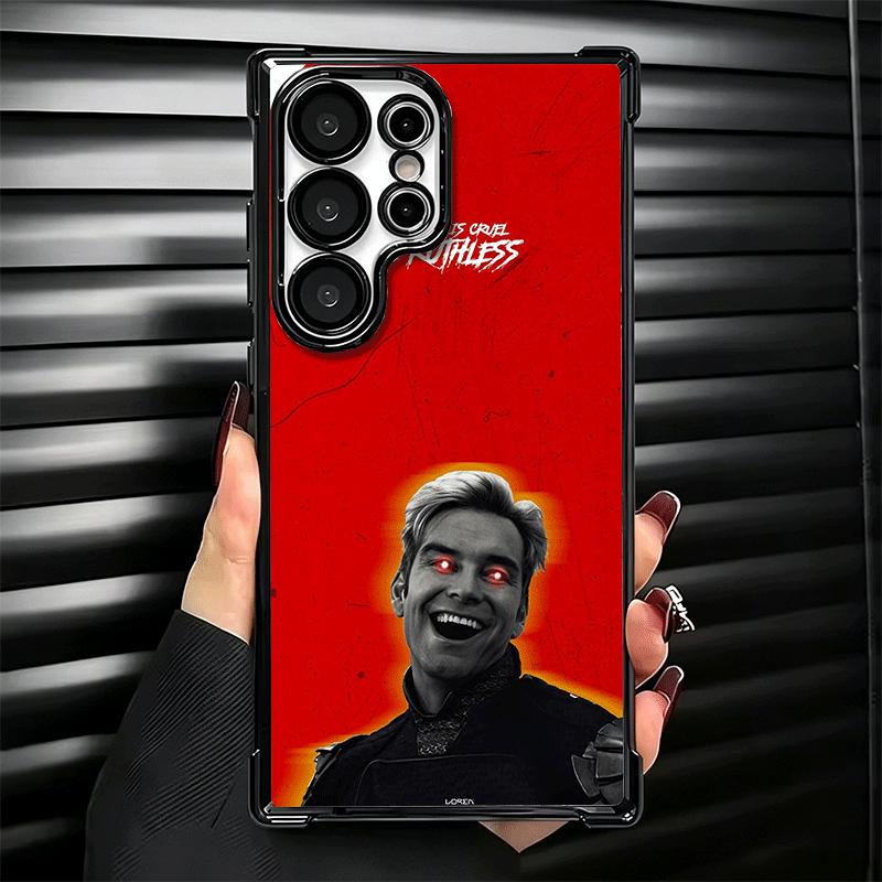 The Boys H-Homelander Plating Phone Case For Samsung Galaxy S24 S25 FE S26 Edge S23 Ultra S22 S21 Plus S20 Anti-Fall Airabag Cov